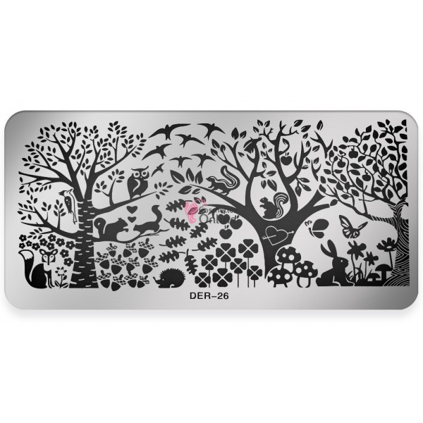 Matrita de Unghii din metal dreptunghiulara  6x12cm DER-26 Cod 36956